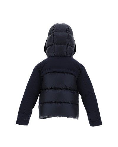 HIGH COLLAR ZIPPED PADDED JACKET_NAVY (Padding-80.00% Down+20.00% Feather)