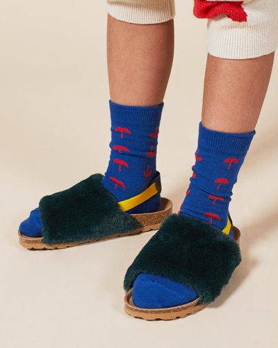 B.C Embroidered Sheepskin Sandals