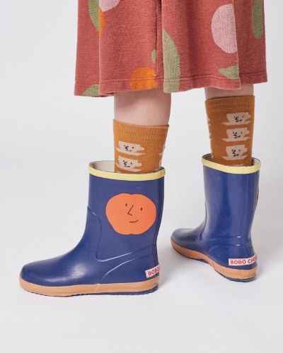 Orange Faces rain boots_221AI014