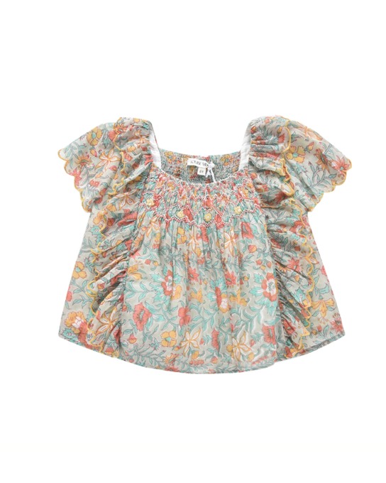 BLOUSE LILOU WATER FLOWERS_GRI_S22_B0679