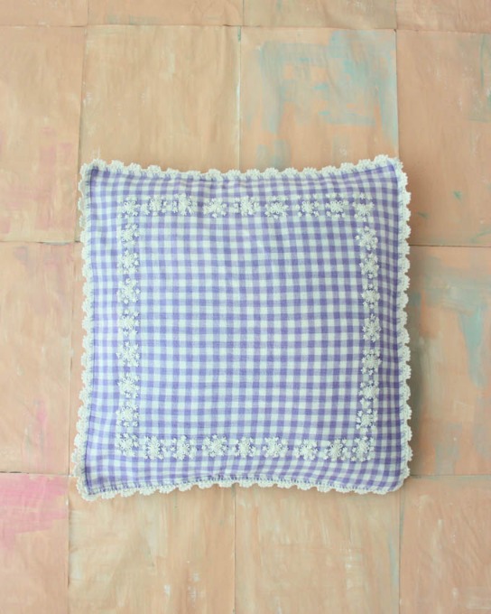 Cushion Cover_Violet Gingham_S22PCVG