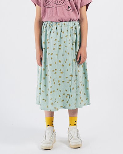 12001135 All Over Daisy Wrap Midi Skirt