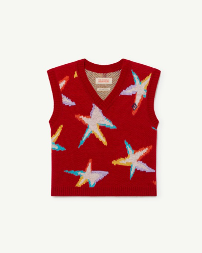 STARS BAT KIDS+ VEST_Red_Navy Logo_F21179_038_CE