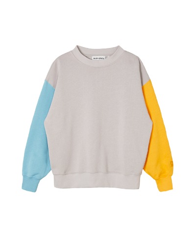 Oversized Sweatshirt_Colourblock Fleece Jersey_MS079_Colourblock