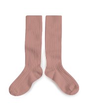 La Haute Ribbed Knee-High Socks _2950_723_PEACH